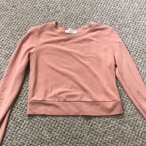 Cropped Peach Crewneck